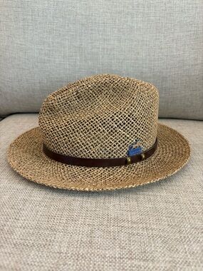 Country Gentleman Straw Fedora Hat Made USA Louisville Derby Style